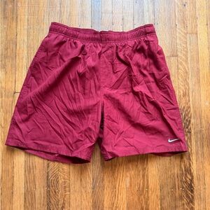 Mens Burgundy Athletic Nike Shorts